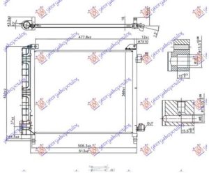 CONDENSER 1.2i-12V (510x390) 75PS(HR12DE) (KOYO)