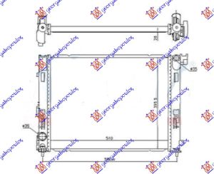 HLADNJAK MOTORA 1.0i 1.3 DIG-TURBO BENZIN (510x395x26) (KOYO)