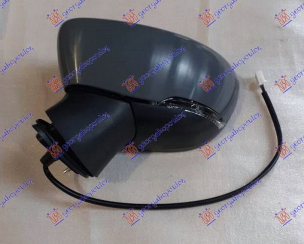 RETROVIZOR ELEKTRICNI SA GREJACEM (MIGAVAC LED) (7 PIN) (KONVEKSNO STAKLO) LEVO