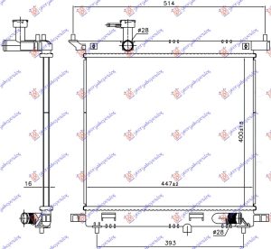 HLADNJAK MOTORA 1.2 16v BENZIN (MAN) (400x450x16) (KOYO)