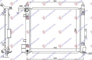 HLADNJAK MOTORA 1.2 DIG BENZIN (MAN) (450x390x16)