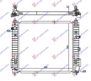 HLADNJAK MOTORA 1.5 dCi DIZEL (MAN) (450x405x27) (KOYO)