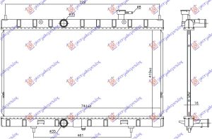 HLADNJAK MOTORA 2.0/2.5 16v BENZIN (410x741x16)
