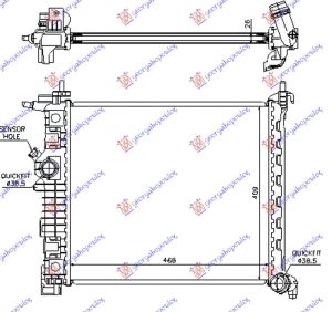 RADIATOR 1.4i- TURBO (470x428)A14NEL/T (KOYO)