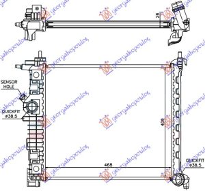 HLADNJAK MOTORA 1.4i 16v TURBO (A14NEL/T) (47x42.8)