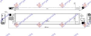 HLADNJAK MOTORA DODATNI 2.3 CDTi DIZEL (710x120x26) (NRF)