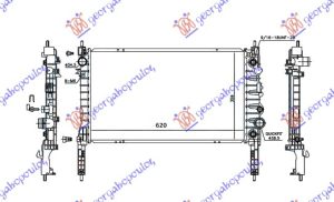 HLADNJAK MOTORA 1.4 16v TURBO BENZIN (AUTO) (620x360x26)