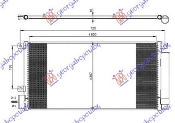 CONDENSER 1.4i 16v TURBO PETROL (650x310x16) (KOYO)