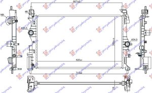 HLADNJAK MOTORA 1.4 TURBO BENZIN (MAN) (620x369x16)
