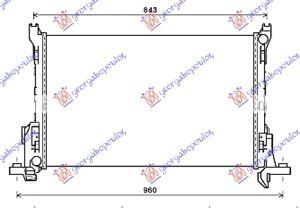 RADIATOR 1.6 CDTi +AC DIESEL MANUAL (750x470x26) (NRF)
