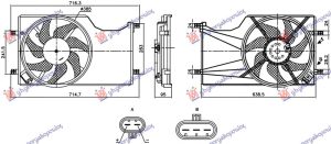 VENTILATOR KOMPLET 1.3 DIZEL - 1.0/1.4 BENZIN