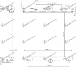 HLADNJAK MOTORA 1.2 BENZIN - 1.5/1.6 DIZEL (MAN/AUTO) (380x414x12)