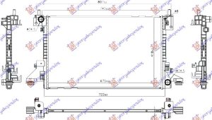 RADIATOR HYBRID (675x420x16) (KOYO)