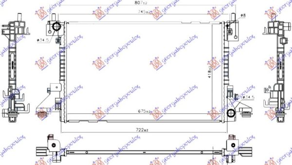 RADIATOR HYBRID (675x420x16) (KOYO)