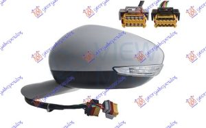 RETROVIZOR ELEK. SA GREJ. PM (ELEK-SKLOPIV) (MIGAVAC LED) (SVETLO) (10 OTV/8 PIN+10 OTV/2 PIN) (A KV) (KONVEKSNO STAKLO) LEVO