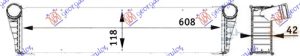 RADIATOR 2.9-3.2-3.4 PETROL CENTER (610x120x42) (MAHLE BEHR PREMIUM LINE)