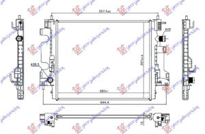 RADIATOR 0.9 TURBO PETROL MANUAL (480x400x16) (KOYO)