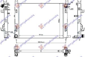 HLADNJAK MOTORA BENZIN/DIZEL (+AC) (51x40.8x2.7) 2012-