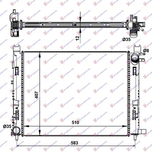 HLADNJAK MOTORA BENZIN/DIZEL (+/-AC) (51x40x1.2) 2012-