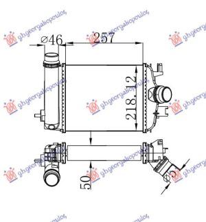 RADIATOR INTERCOOLER 1.3 TCE DIESEL (257x218)