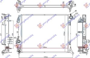 HLADNJAK MOTORA 1.2 TCE BENZIN (AUTO) / 1.5 TDCi DIZEL - HIBRID ASSIST 2 (540x440x26)