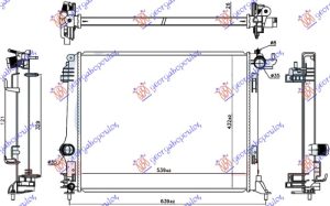 HLADNJAK MOTORA 1.2 Sce-TCE BENZIN / 1.6 dCi DIZEL (540x440x26)