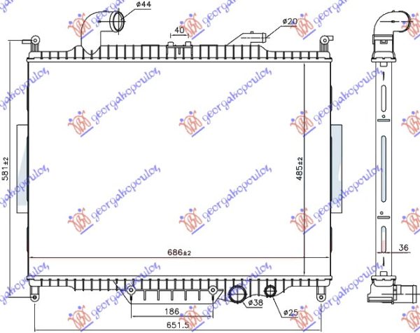 HLADNJAK MOTORA 4.4 TD DIZEL (AUTO) (485x685)