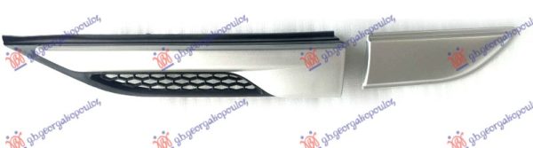FRONT FENDER/DOOR MOULDING SILVER/BLACK (SET)