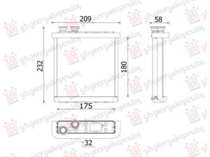 HEATER RADIATOR PETROL/DIESEL (180x175) (MAHLE BEHR PREMIUM LINE)