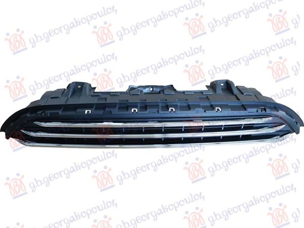 GRILLE BLACK (W/3 CHROME MOULDING)