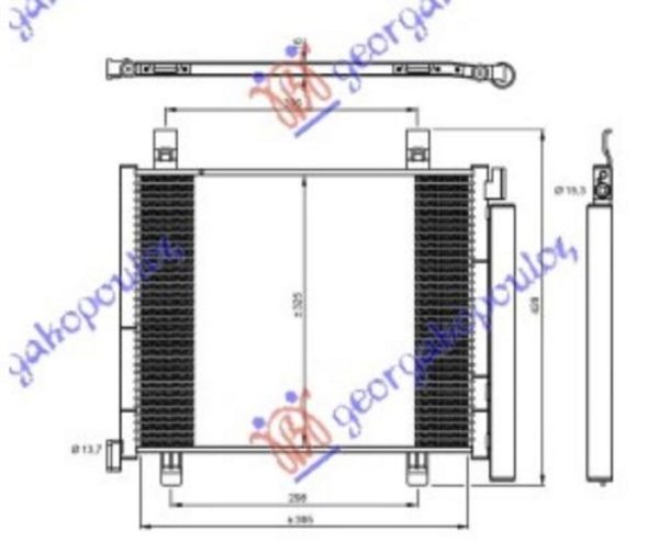 CONDENSER 1.0i -12V (400x330x16) (KOYO)