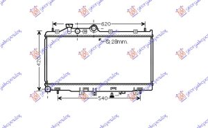 RADIATOR 2.0 DIESEL (340x685x25) (KOYO)