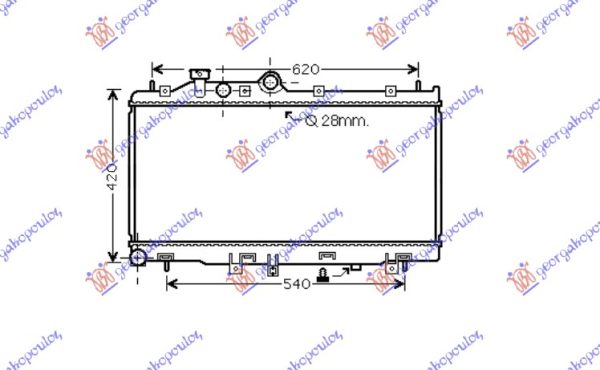 RADIATOR 2.0 DIESEL (340x685x25) (KOYO)