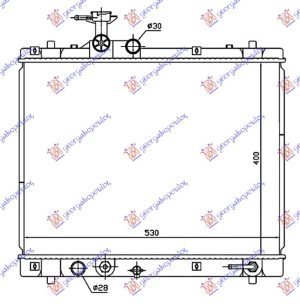 HLADNJAK MOTORA 1.2 BENZIN / 1.3 DDiS DIZEL (AUTO) (400x530x16) (MADJARSKA)