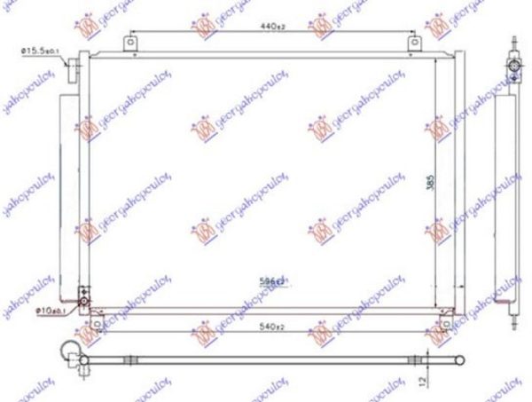 CONDENSER 1.0-1.2 I 16v - HYBRID PETROL (565x385x12) (KOYO)