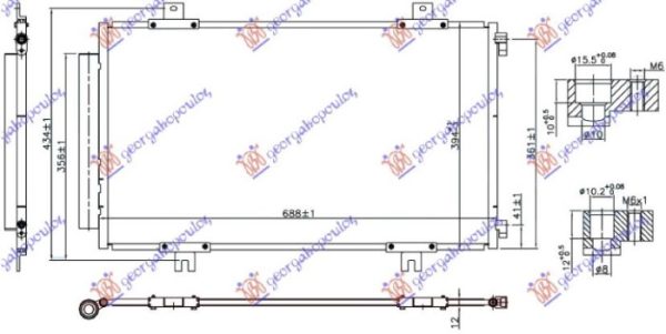 CONDENSER 1.6 16v PETROL (688x394x12) (KOYO)