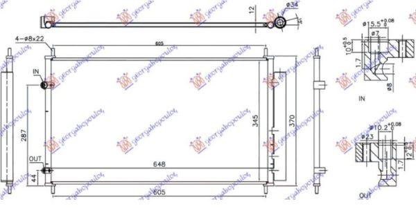 CONDENSER 1.5 HYBRID 2015- (600x355x16) (KOYO)