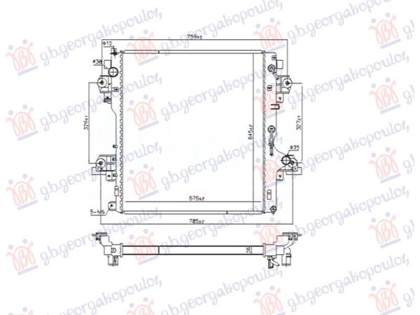 RADIATOR 2.8 D4-D DIESEL AUTOMATIC (570x650x36) (KOYO)