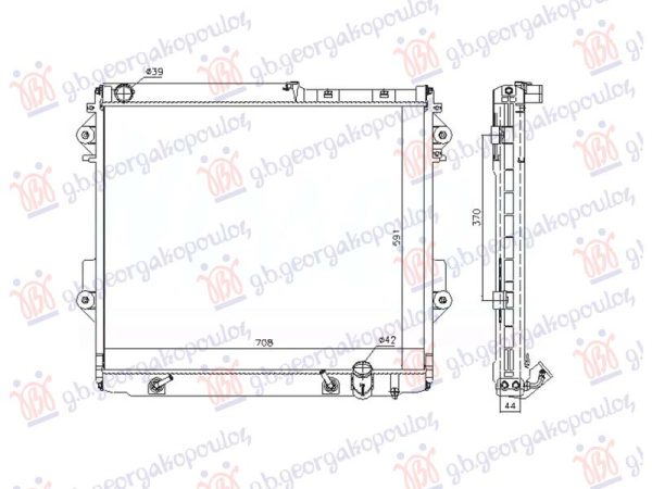 RADIATOR 4.5TD DIESEL MANUAL/AUTOMATIC (591x708) (KOYO)