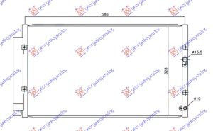 HLADNJAK KLIME 2.0i BENZIN MAN (565x325x16)