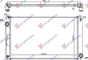 HLADNJAK MOTORA 2.0 16v BENZIN (MAN/AUTO) (675x415x16)