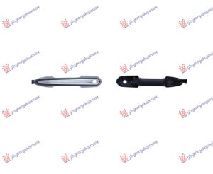 DOOR HANDLE FRONT OUTER  (BLACK/CHROME)