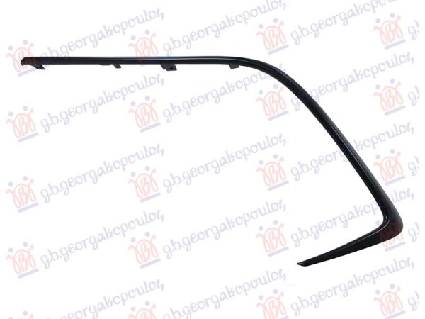 FRONT BUMPER GRILLE MOULDING GLOSSY BLACK