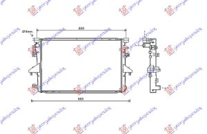 HLADNJAK MOTORA 2.0 TD MAN/AUTO (71x47)