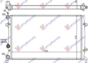 HLADNJAK MOTORA 1.6/2.0/2.5 Fsi (MAN/AUTO) (+/-AC) (65x41.6)