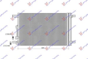 HLADNJAK KLIME 1.4/1.5/2.0 TSI BENZIN - 2.0 TDI DIZEL (576x388)