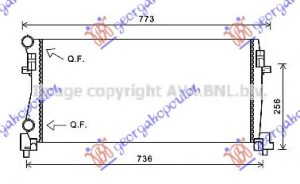 HLADNJAK MOTORA 1.2 TFSi BENZIN / 1.6 TDi DIZEL (650x325x24)